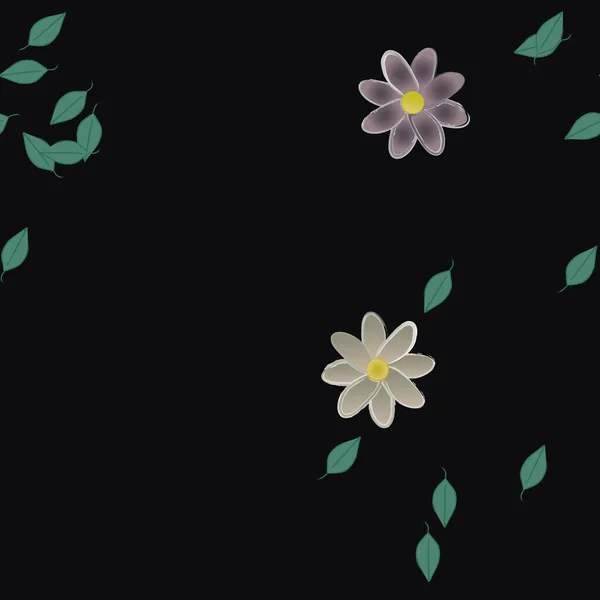 Farbigen Floralen Hintergrund Blumen Vektor Illustration — Stockvektor