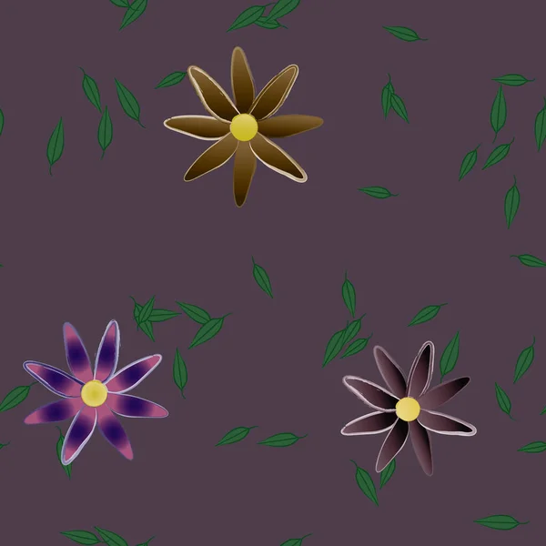 Fleurs Fleur Papier Peint Feuille Fleur Illustration Vectorielle — Image vectorielle