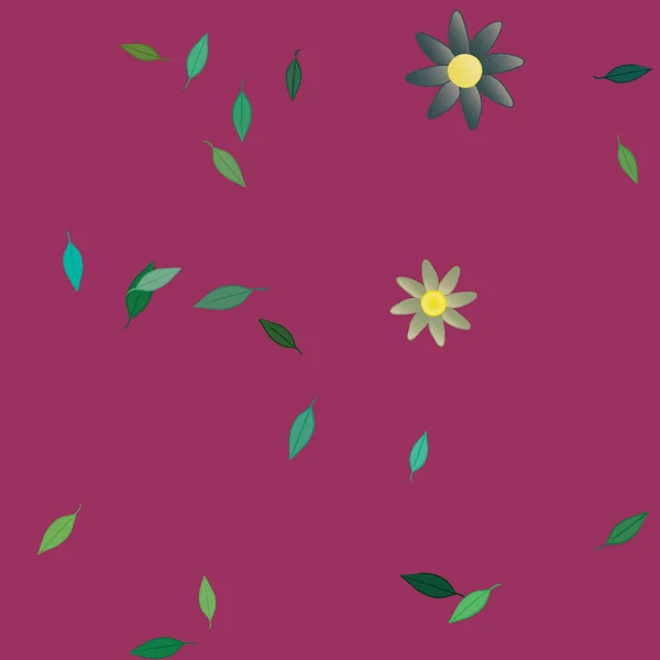 Farbigen Floralen Hintergrund Blumen Vektor Illustration — Stockvektor