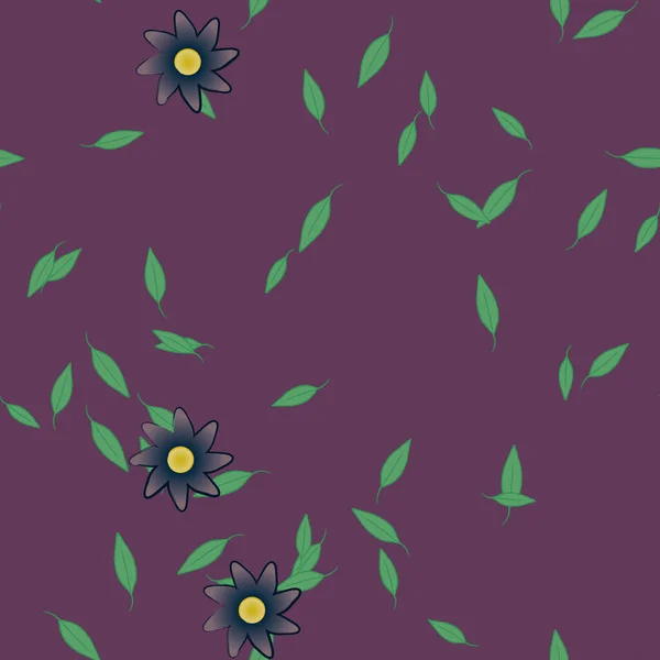 Flores Botánicas Fondo Ilustración Vectorial — Vector de stock