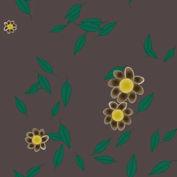 Farbigen Floralen Hintergrund Mit Blumen Vektorillustration — Stockvektor