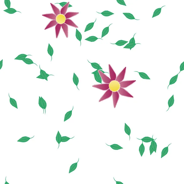 Fundo Floral Colorido Com Flores Ilustração Vetorial — Vetor de Stock