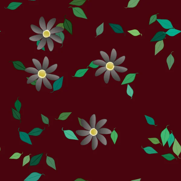 Fleurs Fleur Papier Peint Feuille Fleur Illustration Vectorielle — Image vectorielle