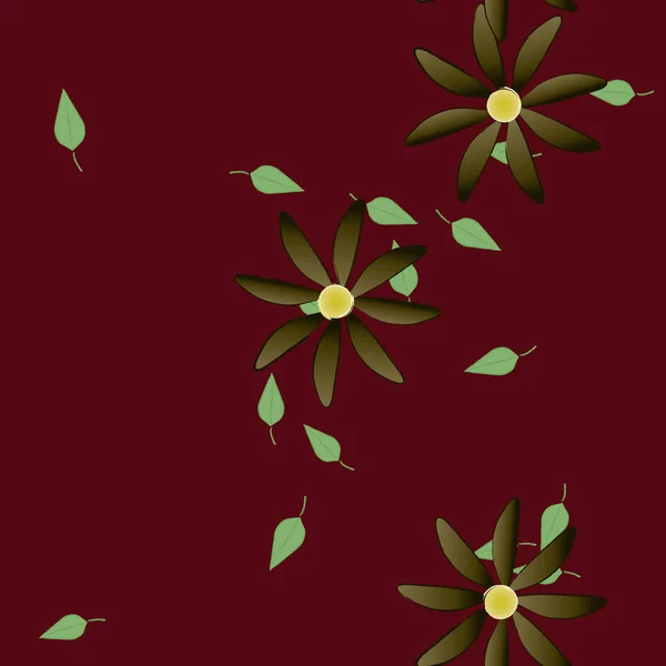 นหล งดอกไม ใบไม ภาพเวกเตอร — ภาพเวกเตอร์สต็อก