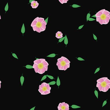 Çiçek yaprakları, çiçekler duvar kağıtları, vektör illüstrasyonları..