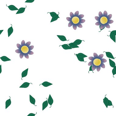 Çiçek yaprakları, çiçekler duvar kağıtları, vektör illüstrasyonları..