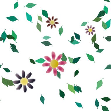 yaz çiçekleri arka plan, vektör illüstrasyonu