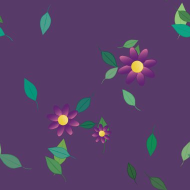 Çiçek yaprakları, çiçekler duvar kağıtları, vektör illüstrasyonları..