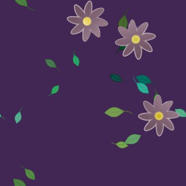 yaz çiçekleri arka plan, vektör illüstrasyonu