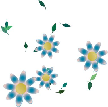 Çiçek yaprakları, çiçekler duvar kağıtları, vektör illüstrasyonları..