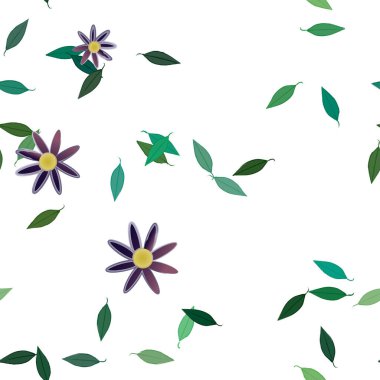 Renkli çiçek arkaplanı, çiçek vektör illüstrasyonu