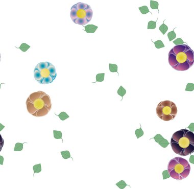 Çiçek yaprakları, çiçekler duvar kağıtları, vektör illüstrasyonları..