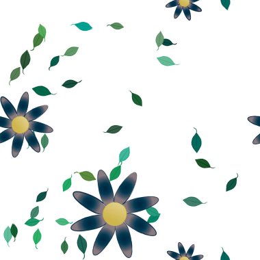 Çiçek yaprakları, çiçekler duvar kağıtları, vektör illüstrasyonları..