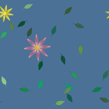 Renkli çiçek arkaplanı, çiçek vektör illüstrasyonu