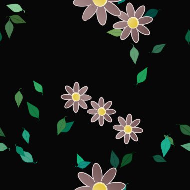 yaz çiçekleri arka plan, vektör illüstrasyonu