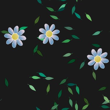 Renkli çiçek arkaplanı, çiçek vektör illüstrasyonu