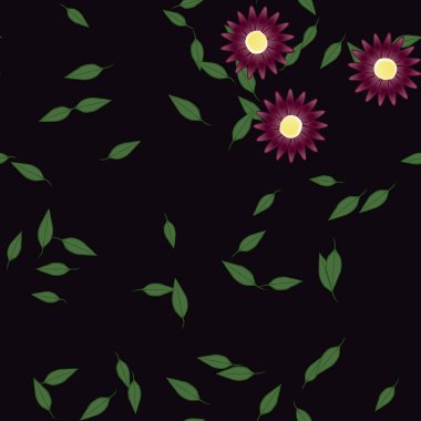 Çiçekli renkli çiçek arkaplanı, vektör illüstrasyonu