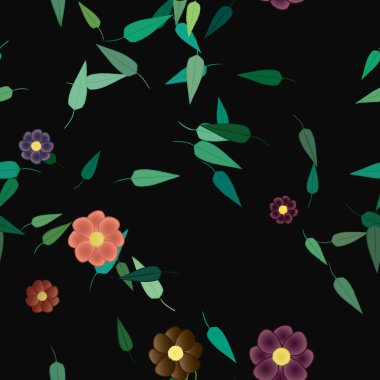 bahar çiçekleri arka planı, vektör illüstrasyonu