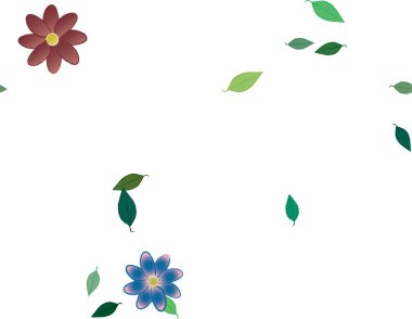 Çiçekli renkli çiçek arkaplanı, vektör illüstrasyonu