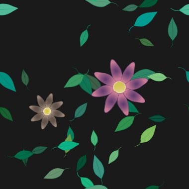 Renkli çiçek arkaplanı, çiçek vektör illüstrasyonu