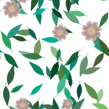 Çiçekli renkli çiçek arkaplanı, vektör illüstrasyonu