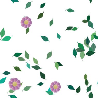 Çiçek yaprakları, çiçekler duvar kağıtları, vektör illüstrasyonları..