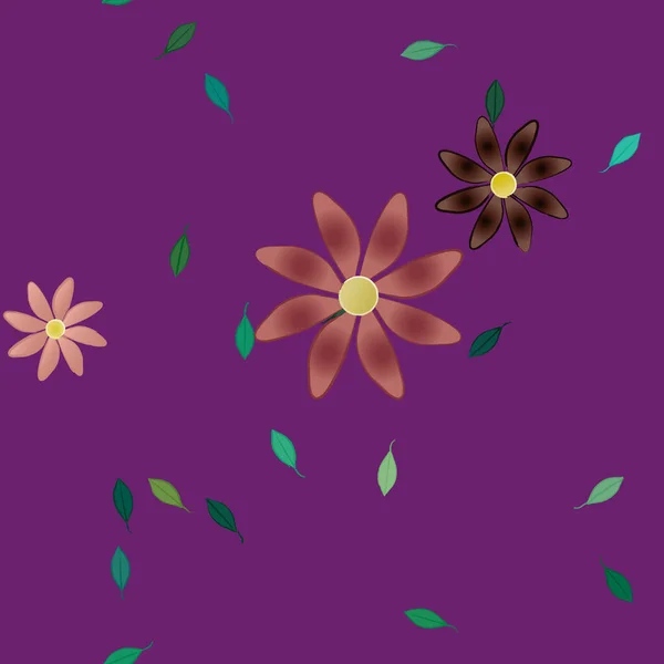 Blühendes Laub Blumen Blühen Tapete Vektorillustration — Stockvektor