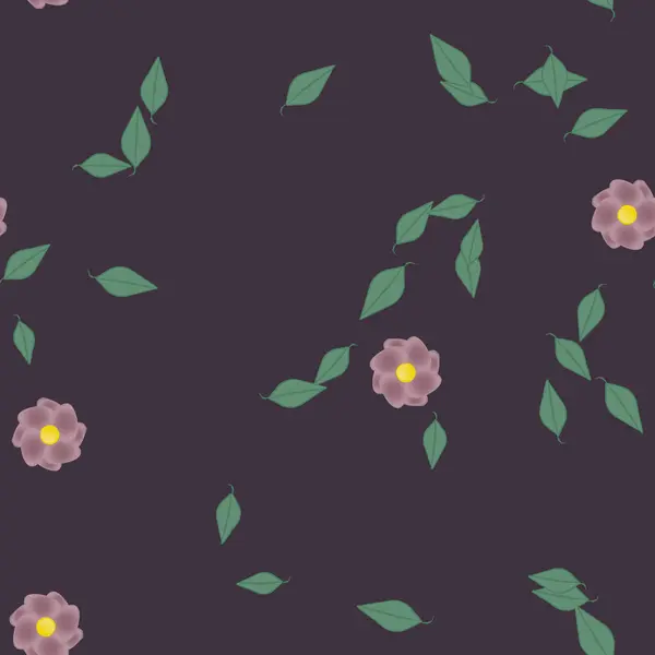 Flores Botánicas Fondo Ilustración Vectorial — Archivo Imágenes Vectoriales