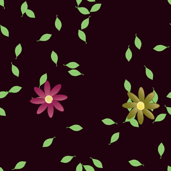 나뭇잎 꽃무늬 — 스톡 벡터