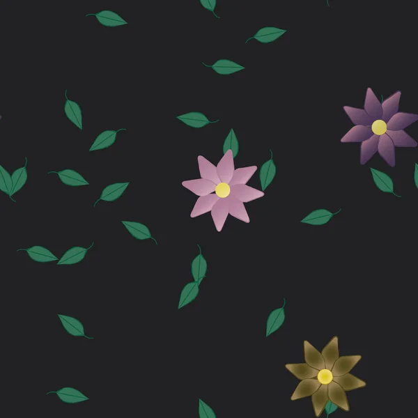 Kolorowe Tło Kwiatowe Kwiatami Wektor Ilustracja — Wektor stockowy