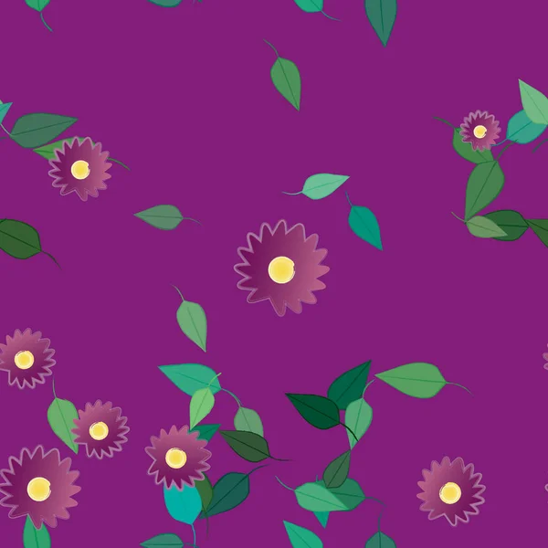 Bloesem Gebladerte Bloemen Bloei Behang Vector Illustratie — Stockvector