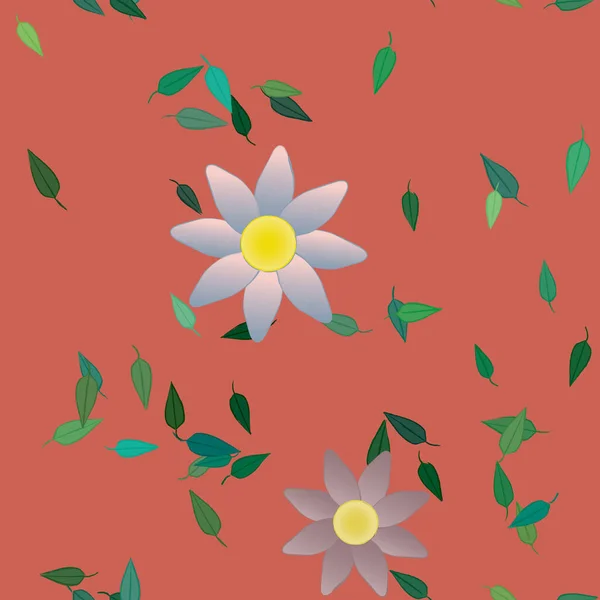 Bloesem Gebladerte Bloemen Bloei Behang Vector Illustratie — Stockvector