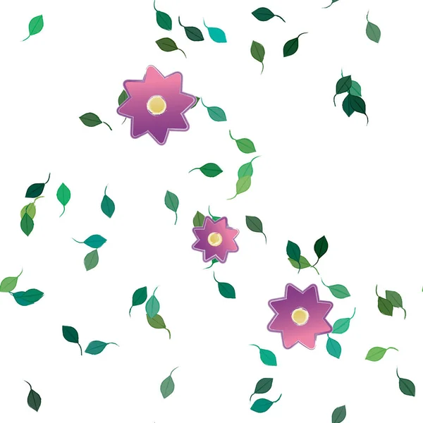 Fundo Floral Colorido Flores Ilustração Vetorial — Vetor de Stock