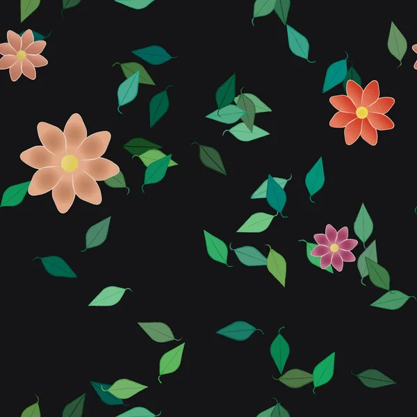 Farbigen Floralen Hintergrund Blumen Vektor Illustration — Stockvektor