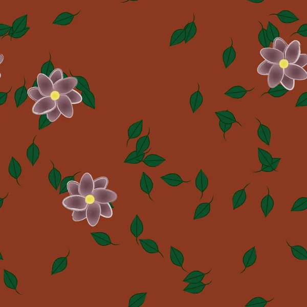 Ботанические Цветы Цветут Обои Векторная Иллюстрация — стоковый вектор