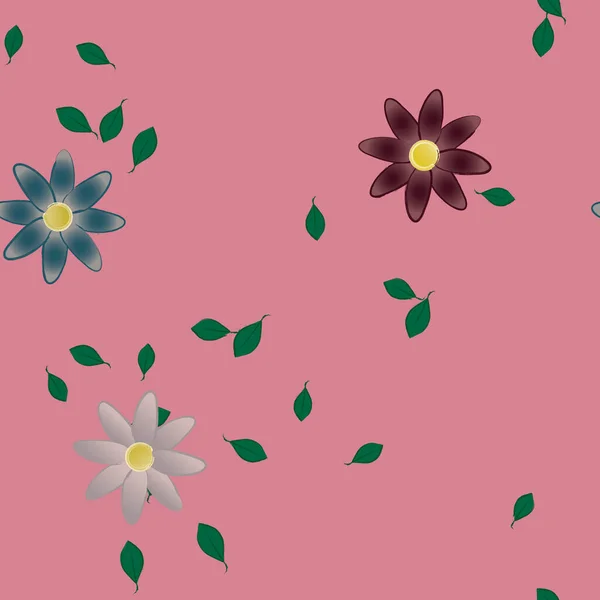 Flores Verano Fondo Vector Ilustración — Archivo Imágenes Vectoriales