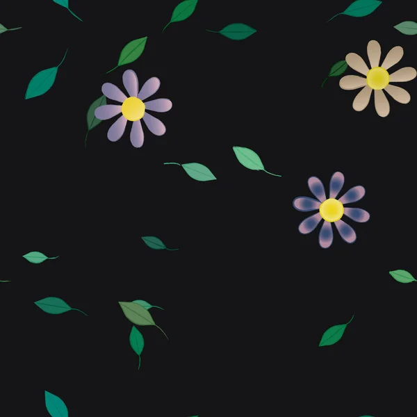 Farbigen Floralen Hintergrund Blumen Vektor Illustration — Stockvektor