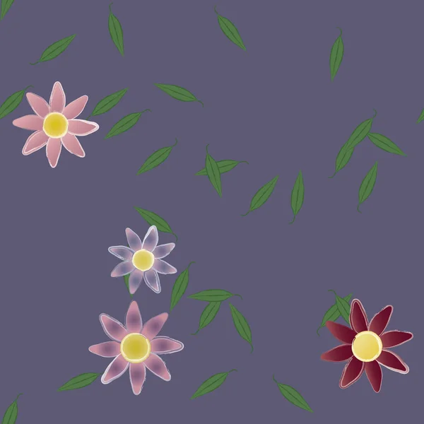 Flores Primavera Fondo Vector Ilustración — Vector de stock