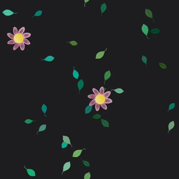 Kolorowe Tło Kwiatowe Kwiatami Wektor Ilustracja — Wektor stockowy