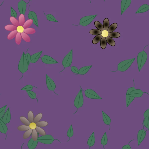 Fleurs Été Fond Illustration Vectorielle — Image vectorielle