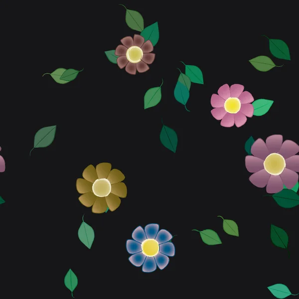 Primavera Flores Fundo Ilustração Vetorial — Vetor de Stock