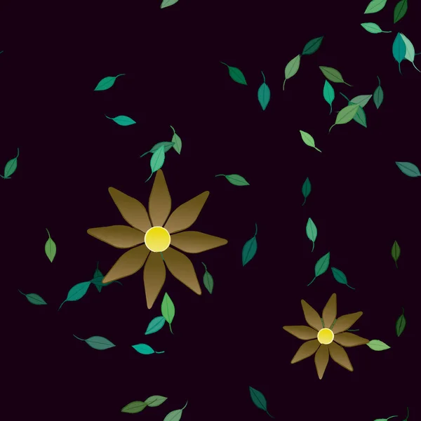 Fleurs Botaniques Fond Illustration Vectorielle — Image vectorielle