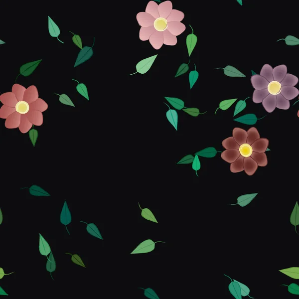 Fond Floral Coloré Illustration Vectorielle Fleurs — Image vectorielle