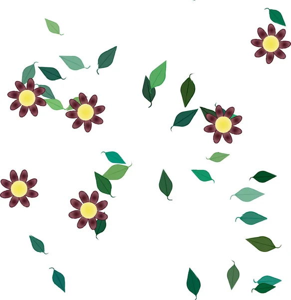 Farget Blomsterbakgrunn Blomstervektorillustrasjon – stockvektor