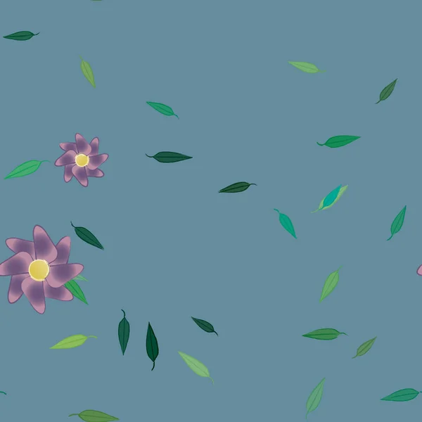 Fundo Flores Botânicas Ilustração Vetorial — Vetor de Stock