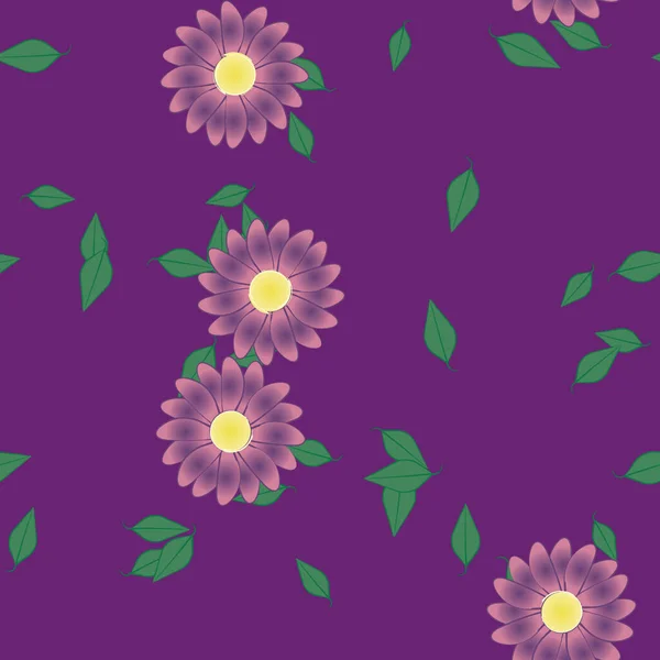 Bloesem Gebladerte Bloemen Bloei Behang Vector Illustratie — Stockvector