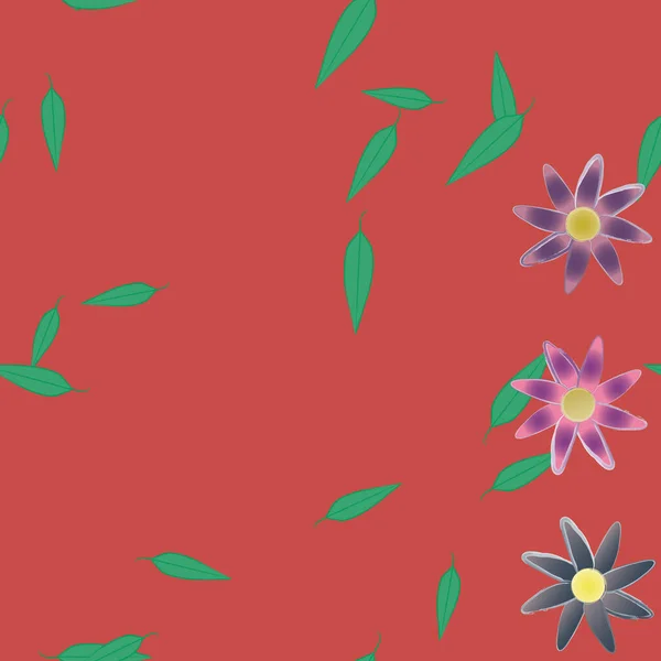 Λουλούδια Ανθίζουν Ταπετσαρία Φυλλώματα Λουλουδιών Διανυσματική Απεικόνιση — Διανυσματικό Αρχείο