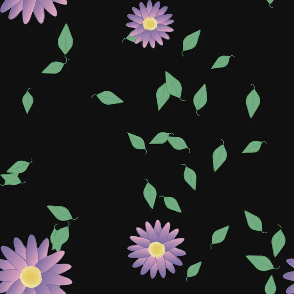 Fundo Floral Colorido Flores Ilustração Vetorial —  Vetores de Stock