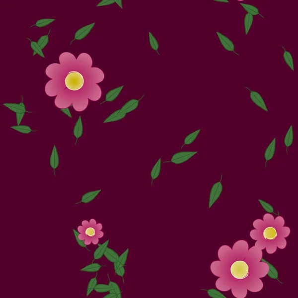 Fondo Floral Color Con Flores Ilustración Vectorial — Vector de stock