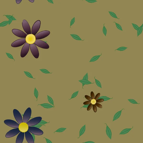 Ботанические Цветы Фон Векторная Иллюстрация — стоковый вектор